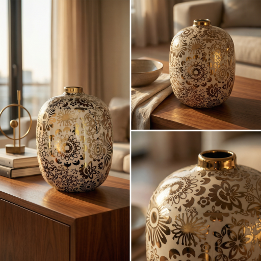 Bento grid — decorative vase multi-angle