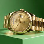 Macro accessory shot — gold watch